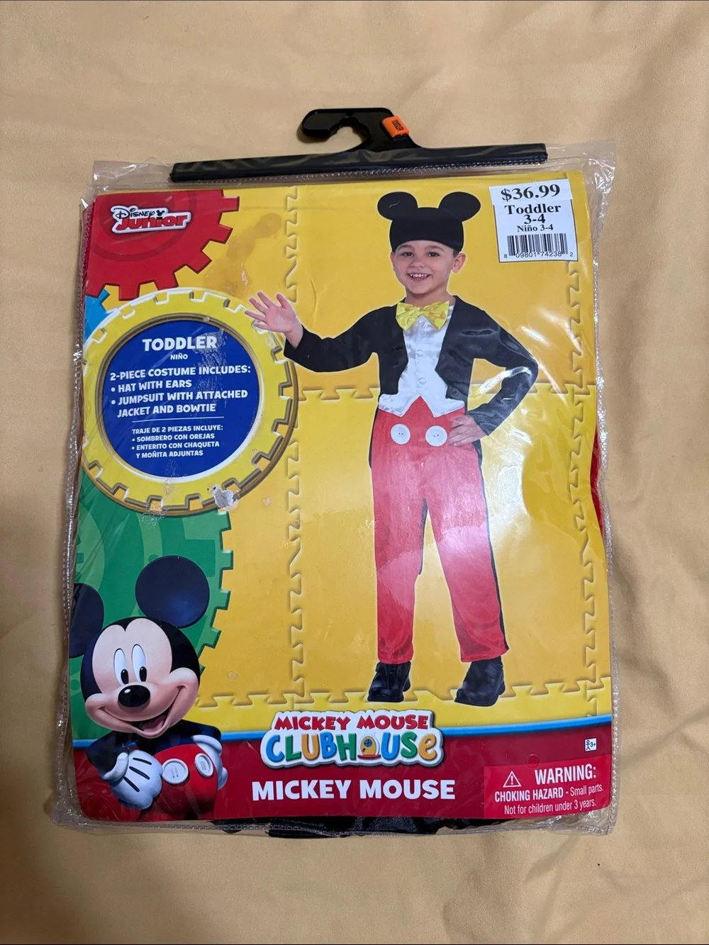 Disney Mickey Mouse Costume - Black, Red & Yellow